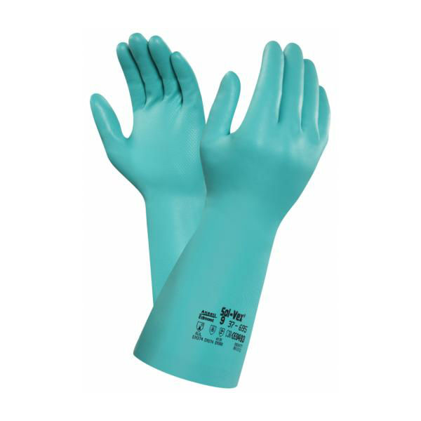 Ansell Solvex 37-695 Chemical-Resistant Nitrile Gauntlets